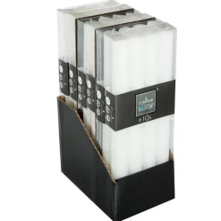 Atmosphera Bougie Baton X4 Rustic Blanc H.24.5Cm