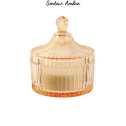 maxibazar Bougie Boheme Ecrin En Verre 10X12.5Cm