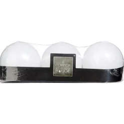Atmosphera Bougie Boule Blanc 88G D6 X3