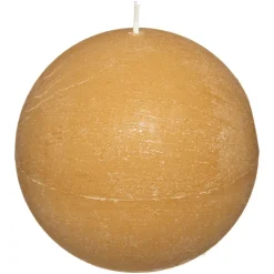 Atmosphera Bougie Boule Rustic Jaune D.10Cm