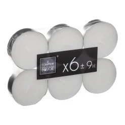Atmosphera Bougie Chauffe Plat Blanche X6 Pieces