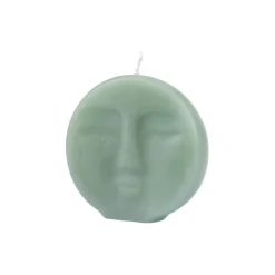 maxibazar Bougie Forme Visage 9X2.5X9Cm Celadon