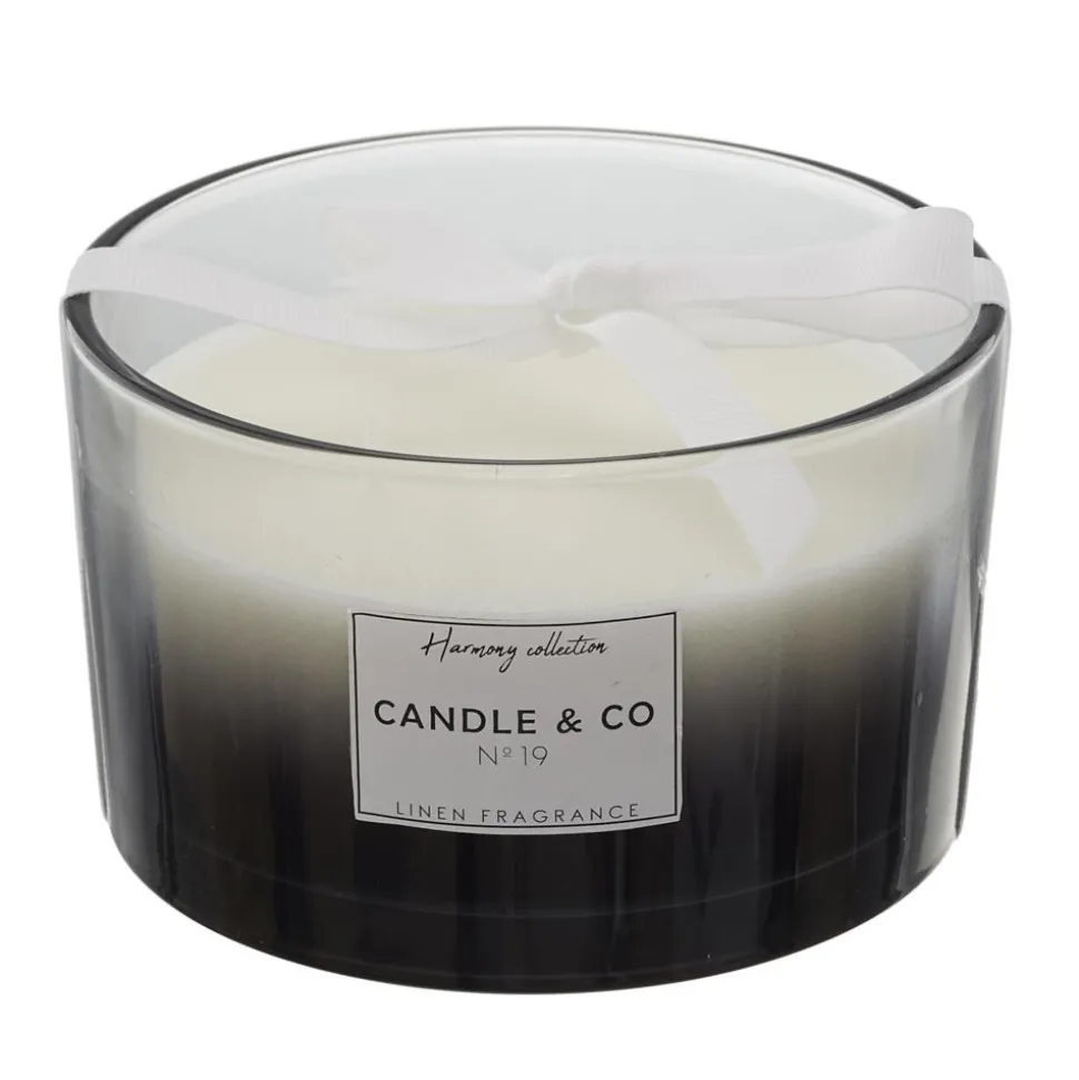 maxibazar Bougie Parfumee 3 Meches Noir Harmony D13Cm