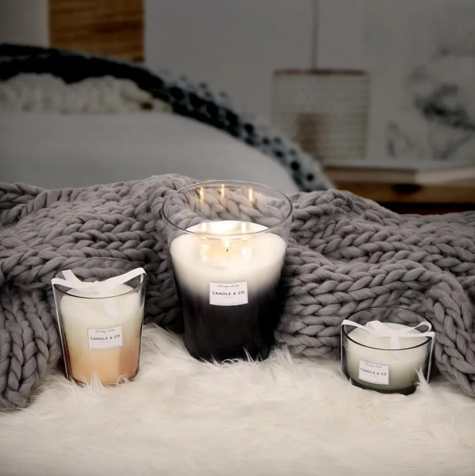 maxibazar Bougie Parfumee 3 Meches Noir Harmony D13Cm