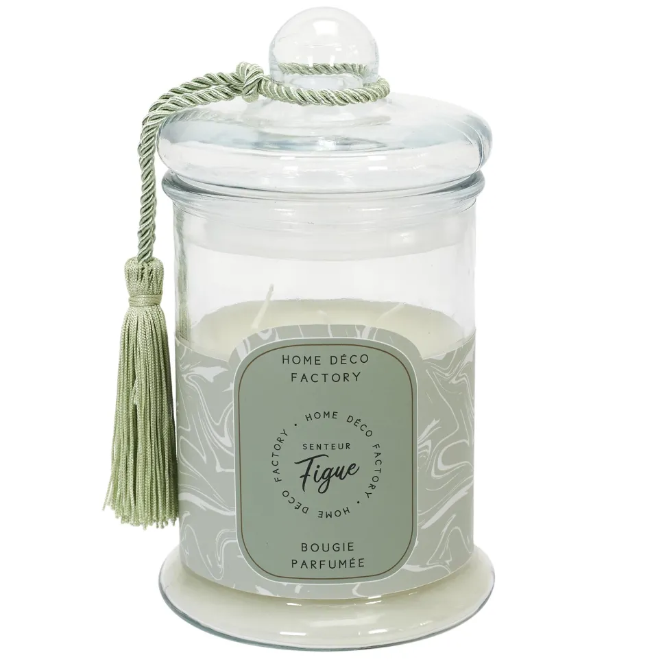 maxibazar Bougie Parfumee Bonbonniere Verte H23.5Cm