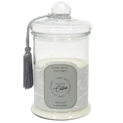 maxibazar Bougie Parfumee Bonbonniere Grise H29Cm