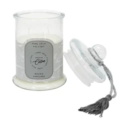 maxibazar Bougie Parfumee Bonbonniere Grise H23.5Cm