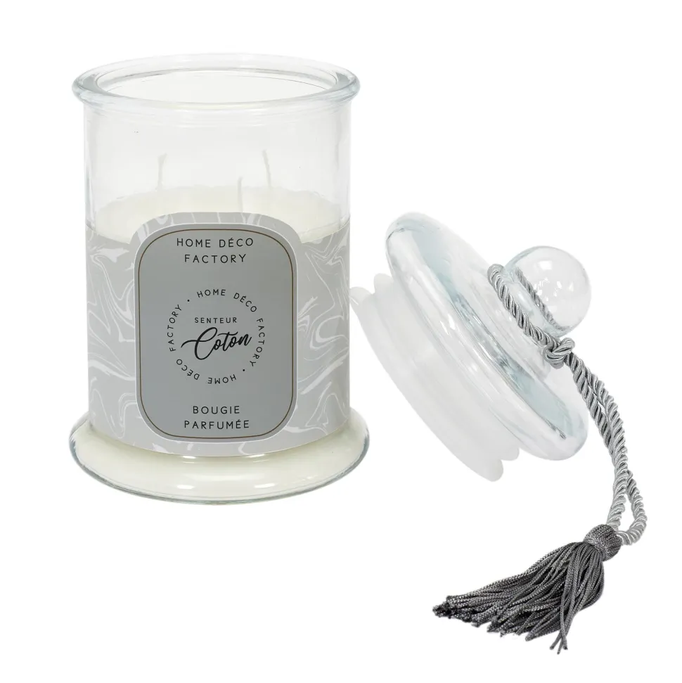 maxibazar Bougie Parfumee Bonbonniere Grise H23.5Cm