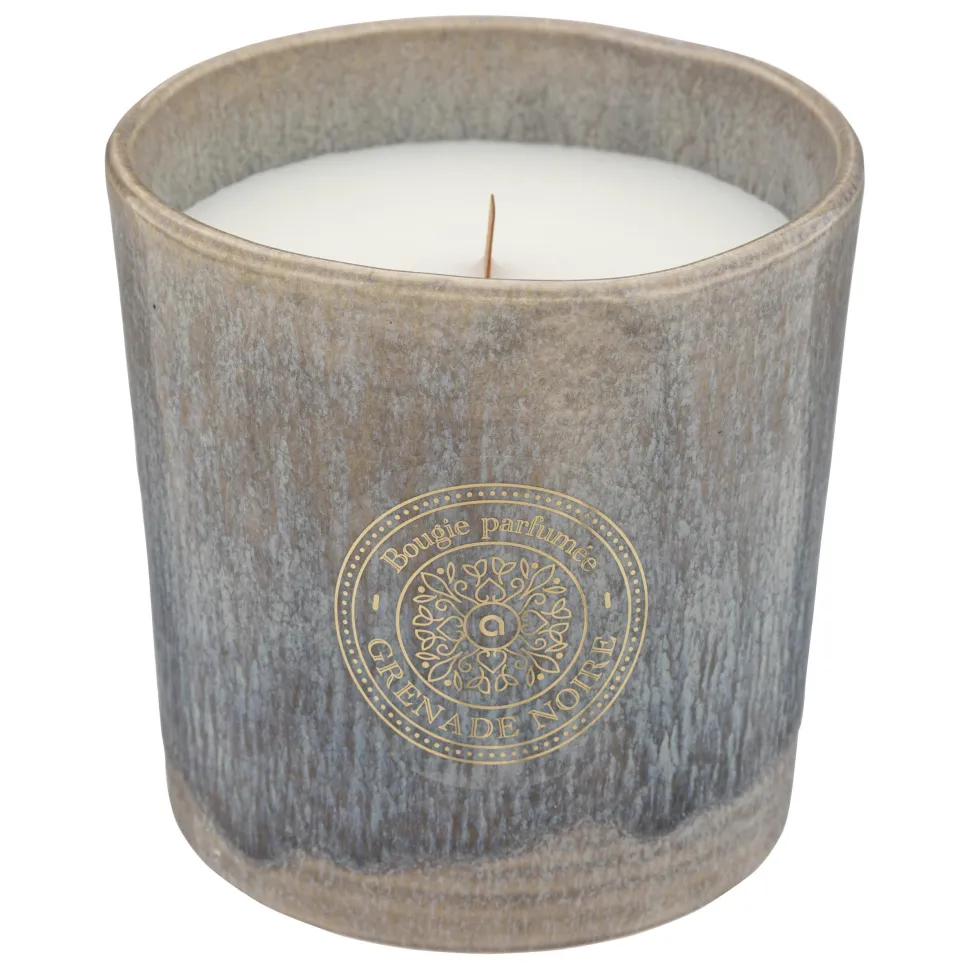 maxibazar Bougie Parfumee Ceramique Marco Grenade Noir 620G