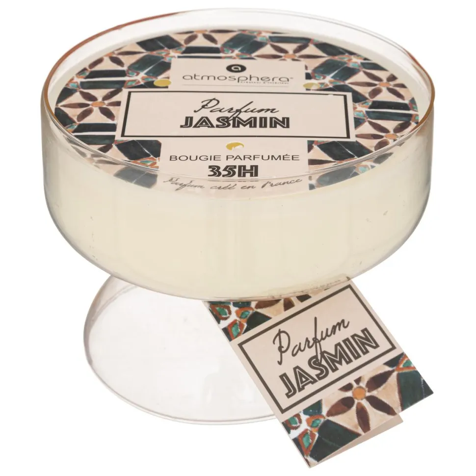 maxibazar Bougie Parfumee Verre Alicante Jasmin 450G