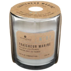 maxibazar Bougie Parfumee Verre Anti Odeur Salle De Bain 130G