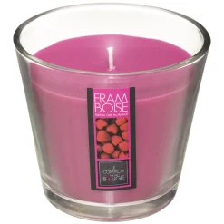 maxibazar Bougie Parfumee Verre Framboise Nina 190G