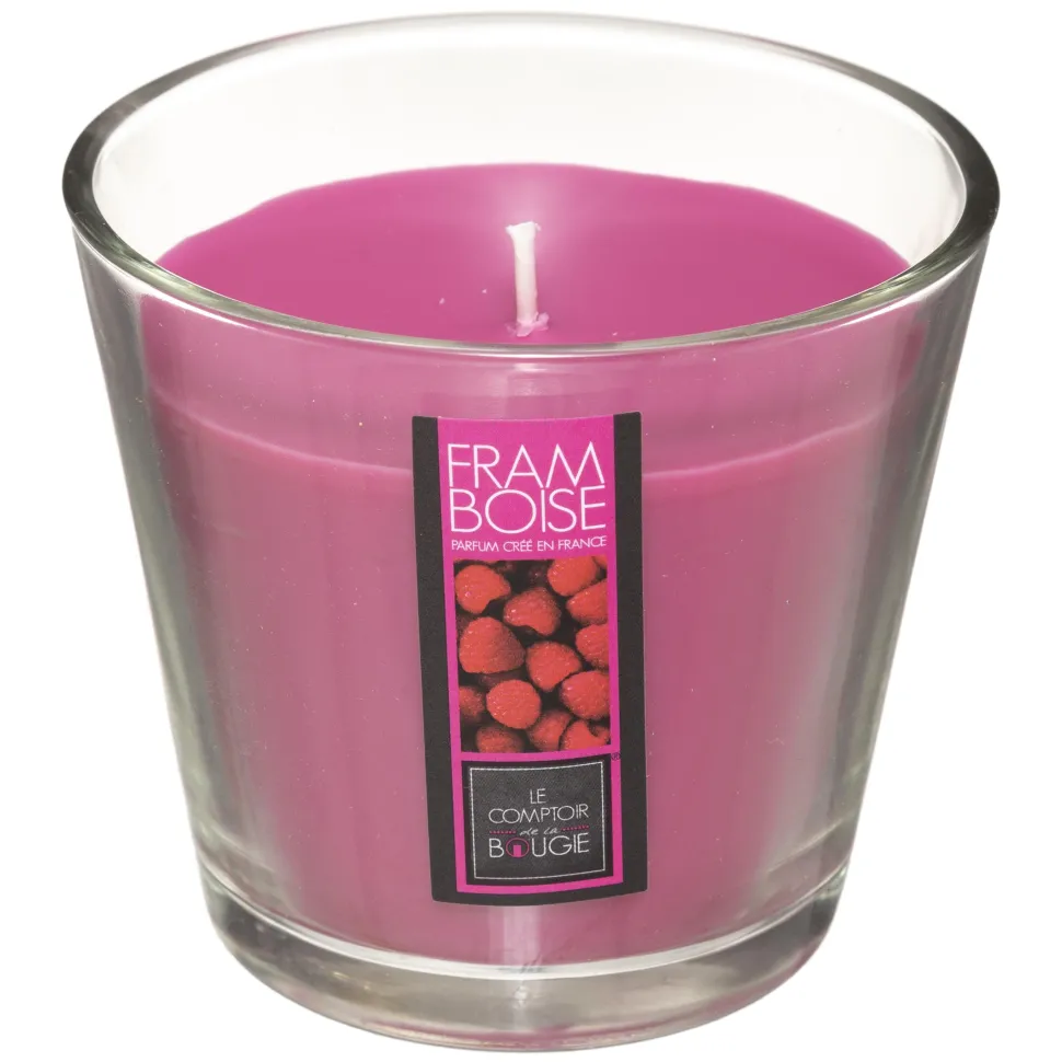 maxibazar Bougie Parfumee Verre Framboise Nina 190G