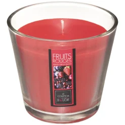 maxibazar Bougie Parfumee Verre Fruit Rouge Nina 190G