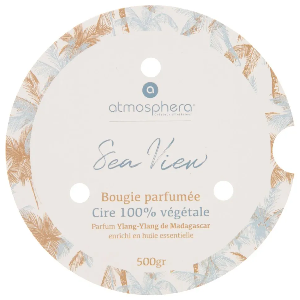 maxibazar Bougie Parfumee Verre Sea View 500G