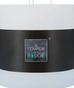 Atmosphera Bougie Ronde Rustic Blanc 14X14Cm