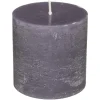 Atmosphera Bougie Ronde Rustic Gris 6.7X7Cm