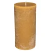 Atmosphera Bougie Ronde Rustic Jaune 6.8X14Cm