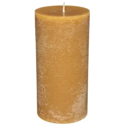 Atmosphera Bougie Ronde Rustic Jaune 6.8X14Cm