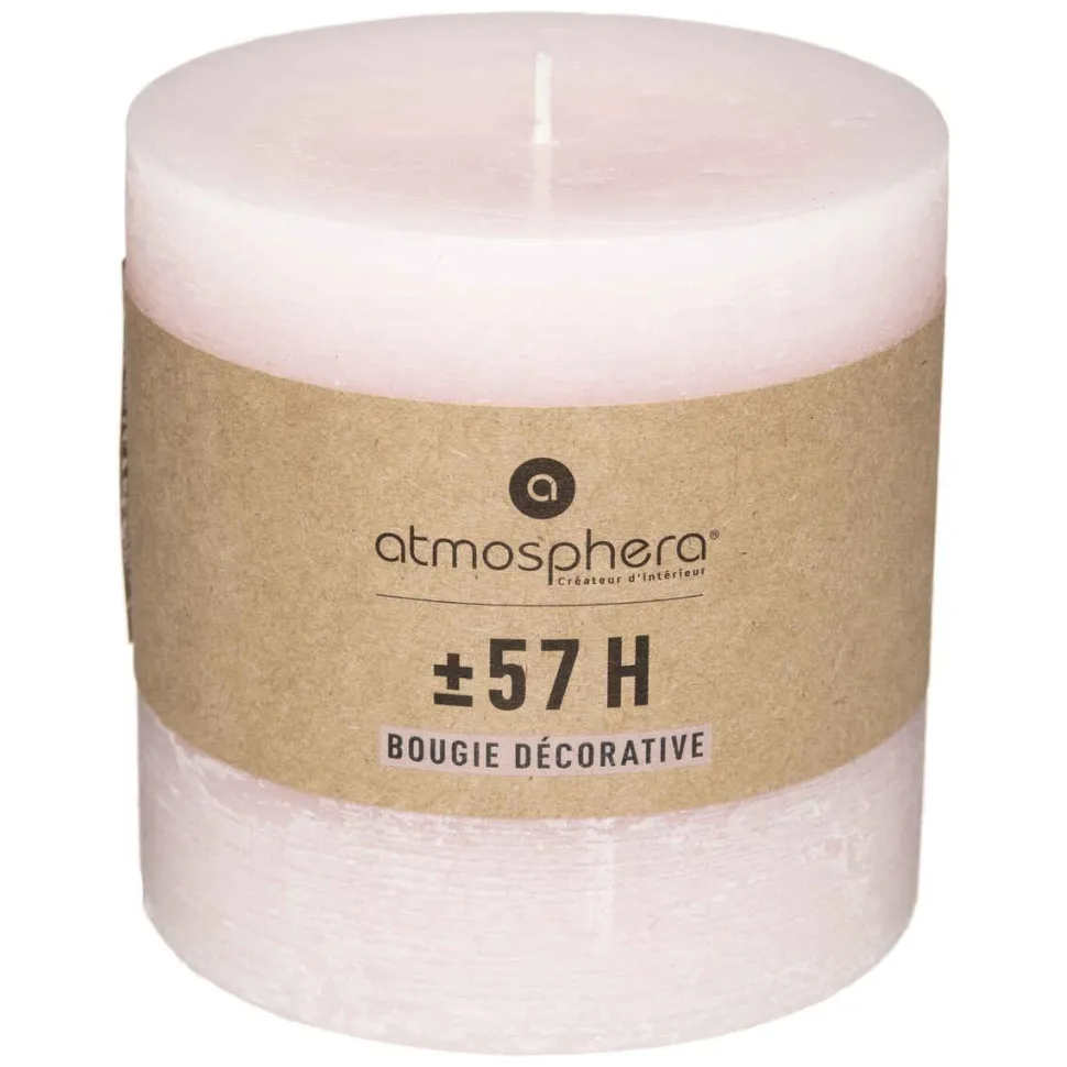 Atmosphera Bougie Ronde Rustic Rose 10X10Cm