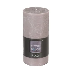 Atmosphera Bougie Ronde Rustic Taupe 7X14Cm