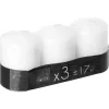 Atmosphera Bougie Votive Blanc 110G 5X7.5Cm X3 Pieces