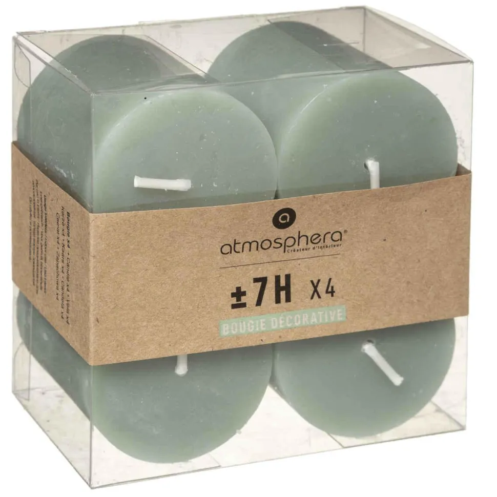 Atmosphera Bougie Votive Rustic Eucalyptus D.4.5X4Cm