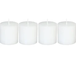 Atmosphera Bougie Votive Rustic X4 Blanc