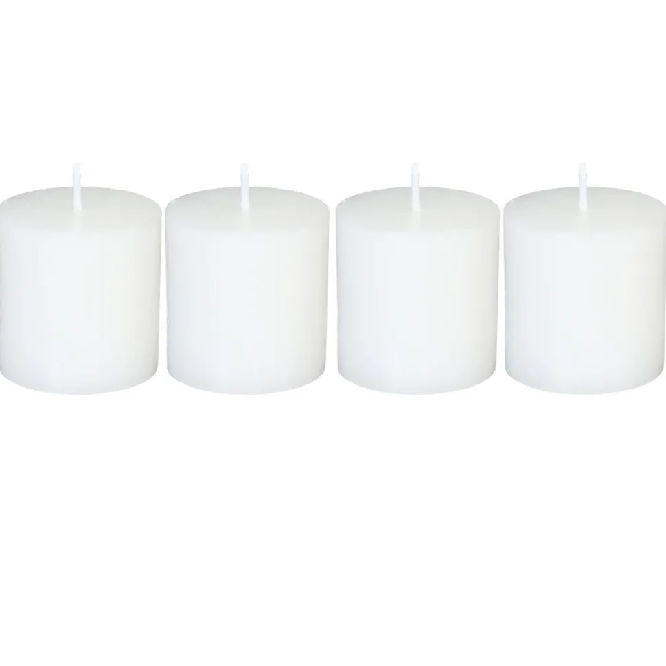 Atmosphera Bougie Votive Rustic X4 Blanc