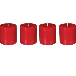 Atmosphera Bougie Votive Rustic X4 Rouge