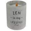 maxibazar Bougie Zen Ciment Meche Bois