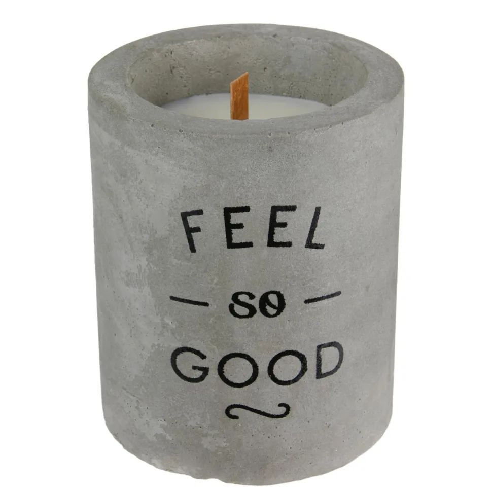 maxibazar Bougie Zen Ciment Meche Bois