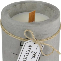 maxibazar Bougie Zen Ciment Meche Bois
