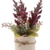 maxibazar Bouquet Fleurs Et Feuillages Champetre Pot H.19Cm Rose