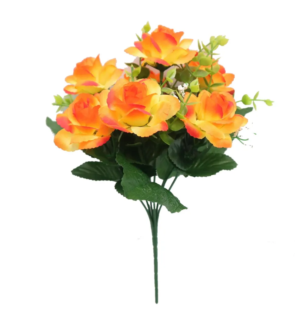 maxibazar Bouquet Roses Eucalyptus Et Gypso H.30Cm Couleurs Assorties