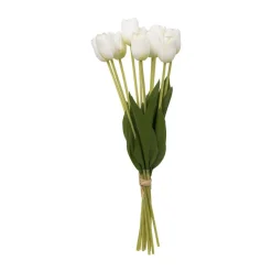 maxibazar Bouquet Tulipes Blanches H.48Cm