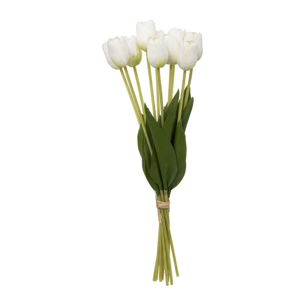 maxibazar Bouquet Tulipes Blanches H.48Cm