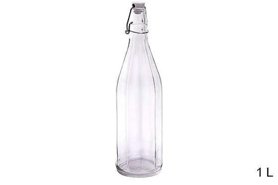 Bouteille Polygone Verre 1L