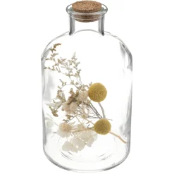 maxibazar Bouteille Verre Fleurs Sechees