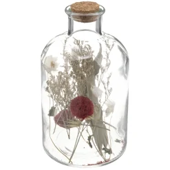 maxibazar Bouteille Verre Fleurs Sechees