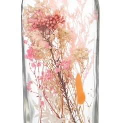 maxibazar Bouteille Verre Fleurs Sechees H.45Cm