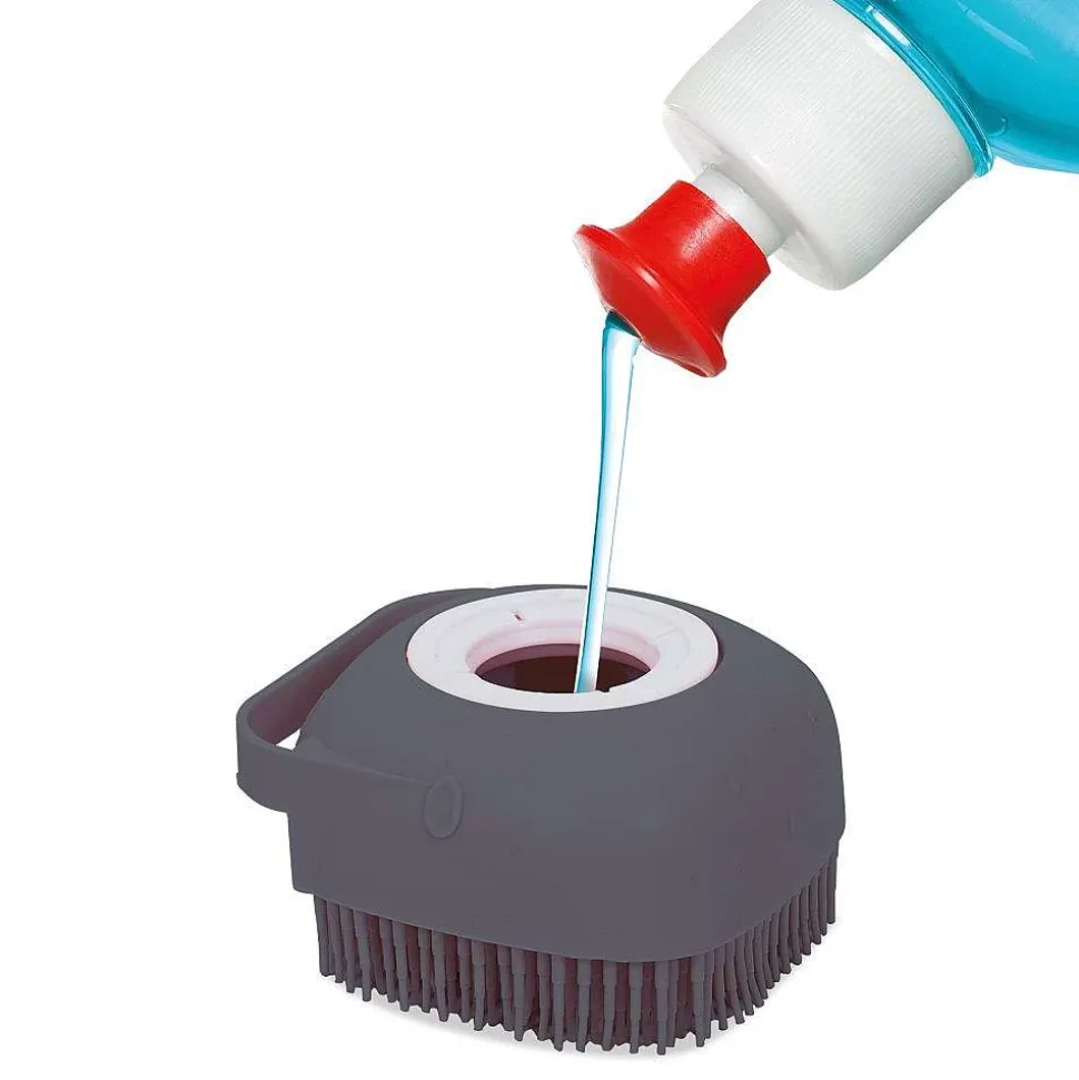 Brosse A Vaisselle Avec Reservoir Silicone