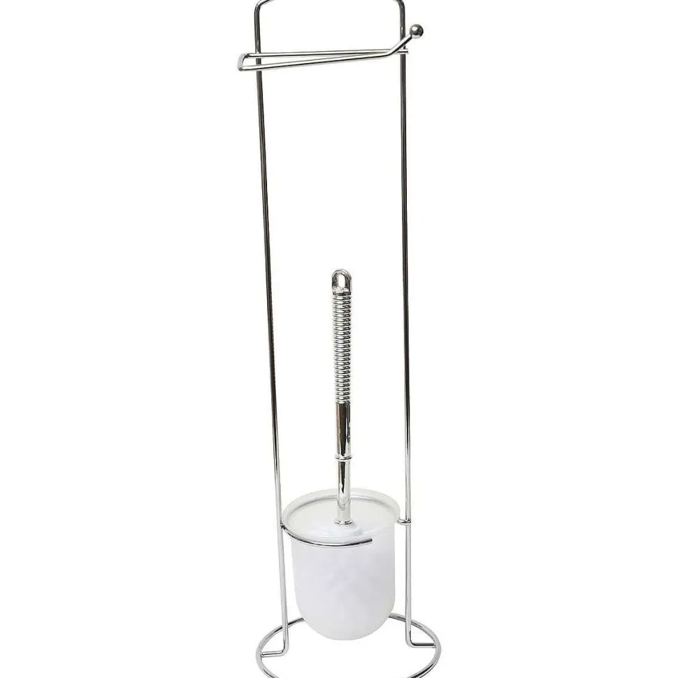 Brosse Et Derouleur Papier Wc Metal Chrome