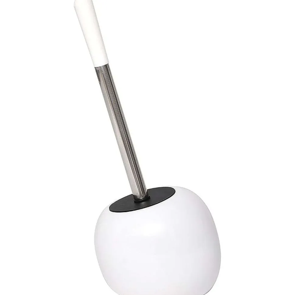 Brosse Wc Gres Forme Galet Blanc