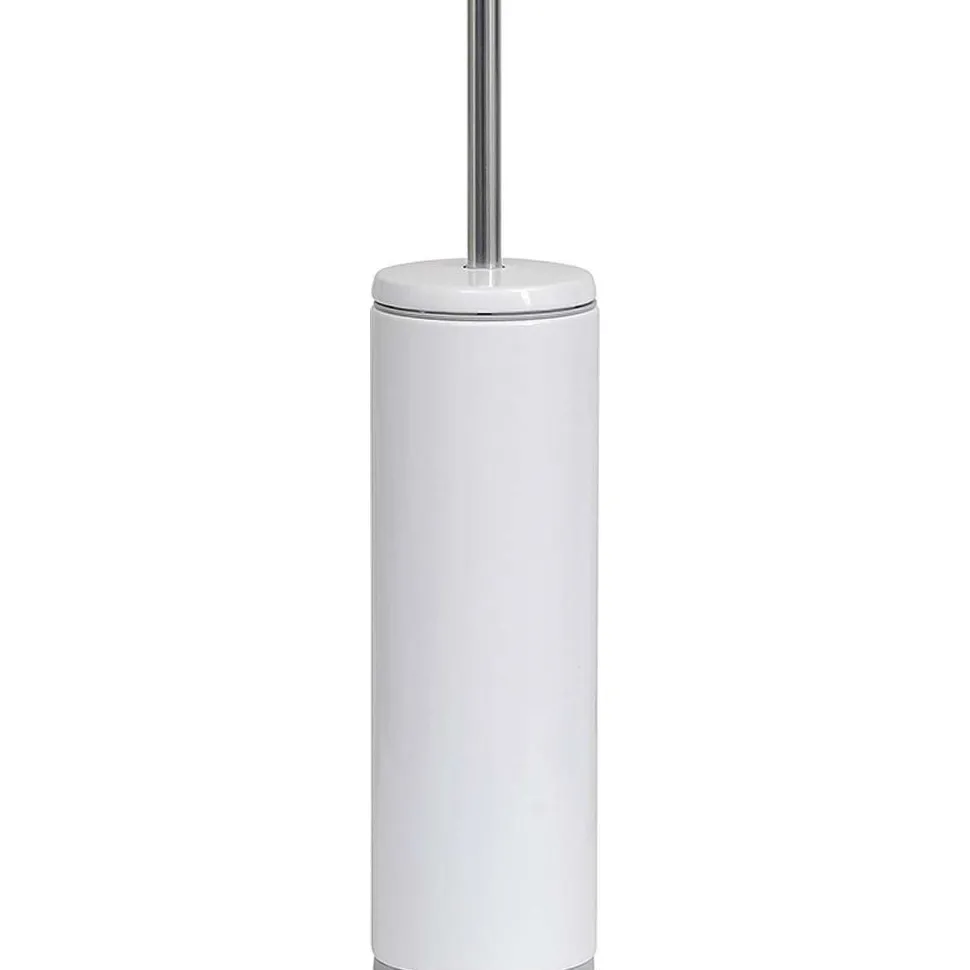 Brosse Wc Metal Blanc