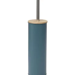 Brosse Wc Metal Couvercle Bambou Vert Imperial