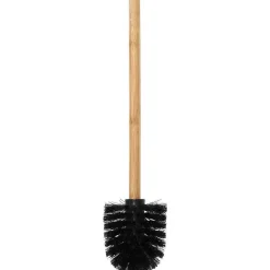 Brosse Wc Noir Manche Bambou