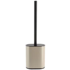 Brosse Wc Plate Silicone Et Support Metal Ficelle Noir