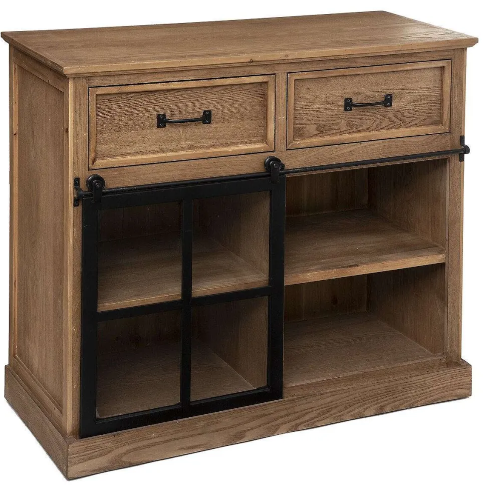 Buffet 1 Porte 2 Tiroirs Danik