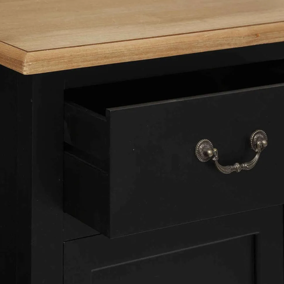 Buffet 2 Portes 2 Tiroirs Chrysa Noir